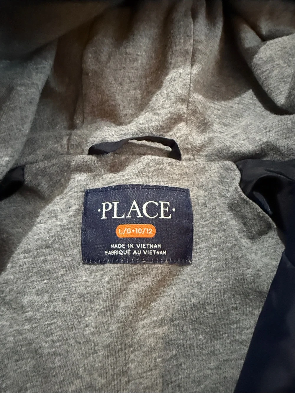 The Children’s Place Navy and Gray Hooded Jacket